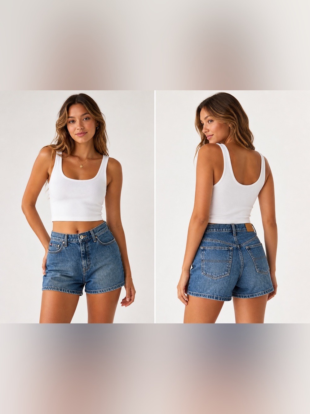Tommy Hilfiger Vintage Cotton 90s Y2K Boyfriend Jean‎ Shorts Sz. 8